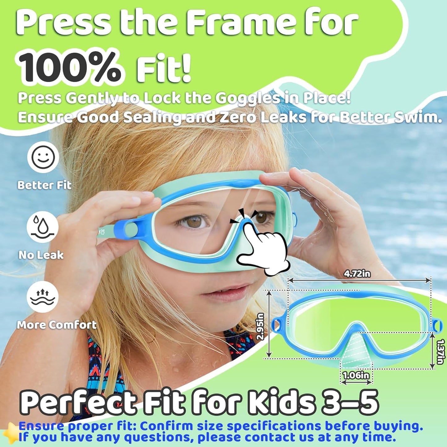 Tadpole Kids Swim Goggles — 2 Pack