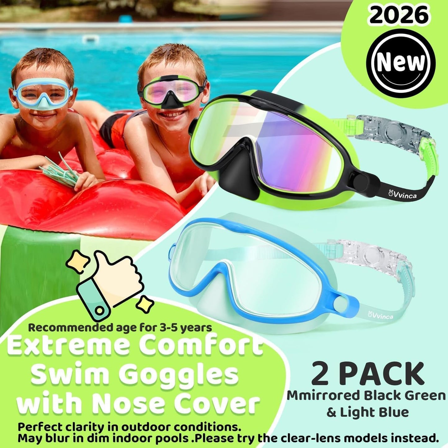 Tadpole Kids Swim Goggles — 2 Pack